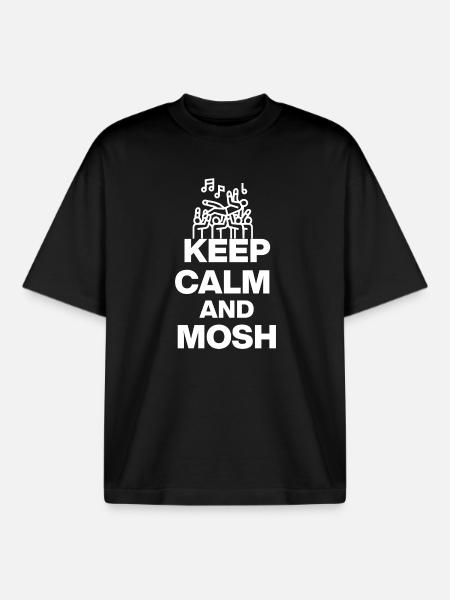 KEEP CALM AND MOSH! FESTIVAL SUMMER PARTY W - Boxy Heavyweight Unisex Organic T-Shirt by Stanley/Stella - black