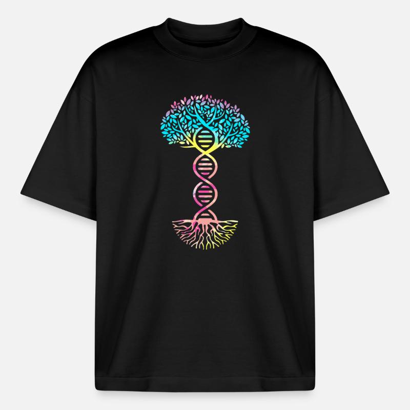 Structural formula molecule - Heavyweight Boxy Unisex T-Shirt by Stanley/Stella - black