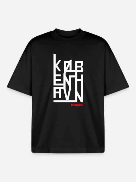 Copenhagen Geometry - Boxy Heavyweight Unisex Organic T-Shirt by Stanley/Stella - black
