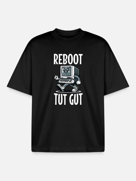 Reboot Tut Gut Administrator - Boxy Heavyweight Unisex Organic T-Shirt von Stanley/Stella - Schwarz