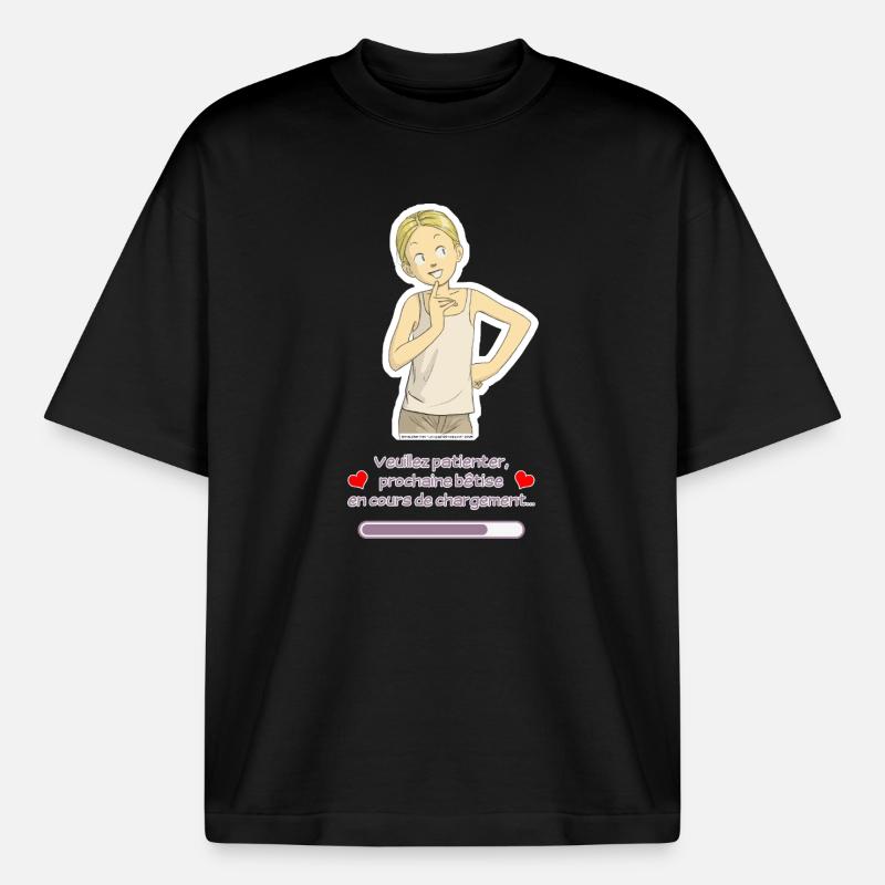 Loading a Stupidity - Boxy Heavyweight Unisex Organic T-Shirt by Stanley/Stella - black