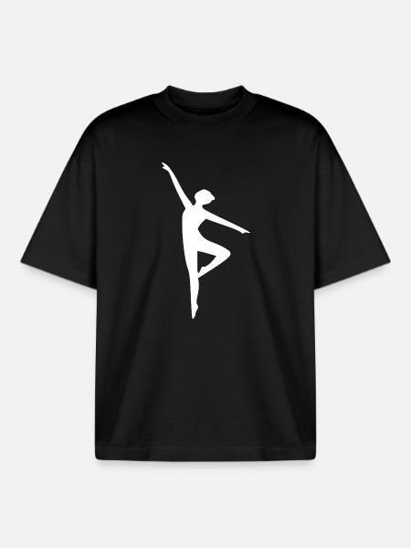Sport Silhouettes Shadow Figure White - Boxy Heavyweight Unisex Organic T-Shirt by Stanley/Stella - black