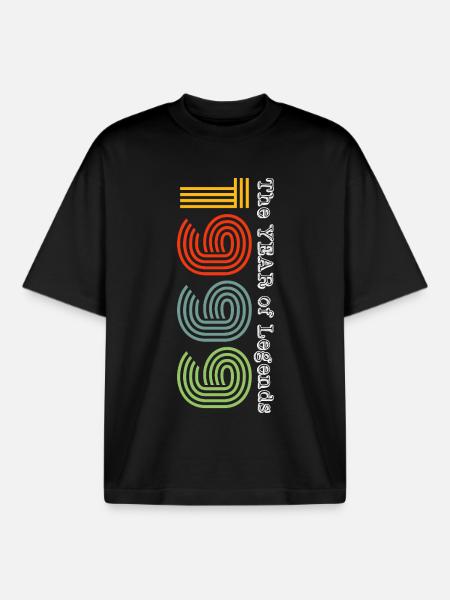 Millésime 1999 - T-shirt unisexe boxy épais biologique Stanley/Stella - noir