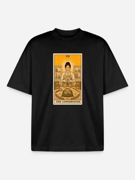 Conservator | Restoration Museum Tarot - Boxy Heavyweight Unisex Organic T-Shirt by Stanley/Stella - black