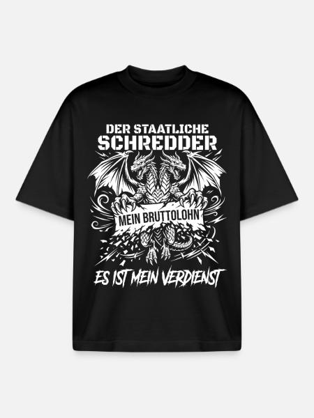 The State Dragon Shredder - Boxy Heavyweight Unisex Organic T-Shirt by Stanley/Stella - black