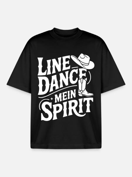 Line Dance Mein Spirit - Boxy Heavyweight Unisex Organic T-Shirt von Stanley/Stella - Schwarz