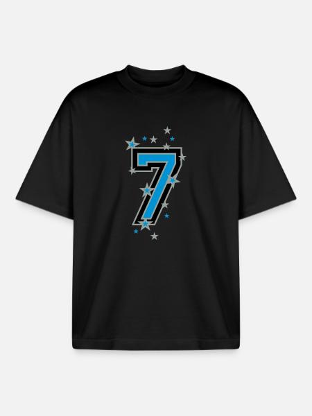Die Nummer sechs 6 - Boxy Heavyweight Unisex Organic T-Shirt von Stanley/Stella - Schwarz