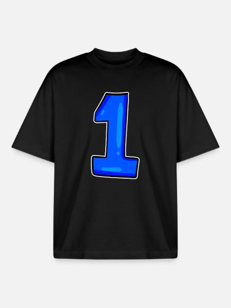 1 bleu - T-shirt unisexe boxy épais biologique Stanley/Stella - noir