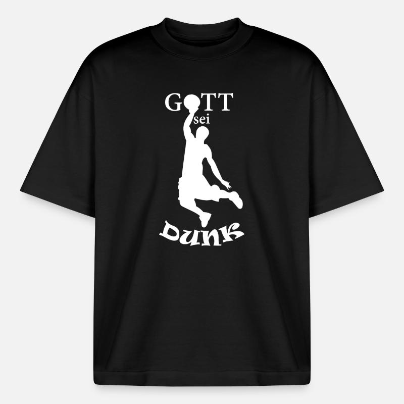 Gott sei Dunk - Boxy Heavyweight Unisex Organic T-Shirt von Stanley/Stella - Schwarz