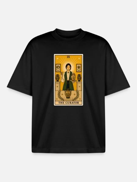 Curator | Museum Art Tarot - Boxy Heavyweight Unisex Organic T-Shirt by Stanley/Stella - black