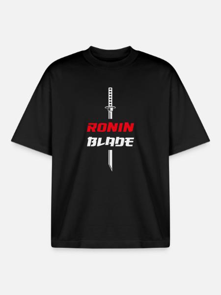 Ronin Blade Samurai Katana - Boxy Heavyweight Unisex Organic T-Shirt by Stanley/Stella - black