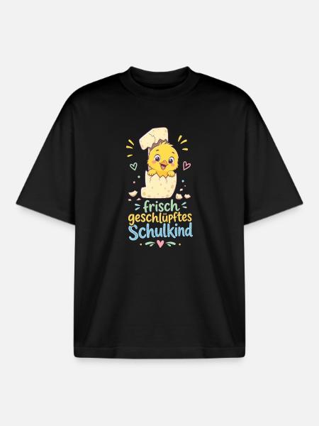 Frisch geschlüpftes Schulkind - Boxy Heavyweight Unisex Organic T-Shirt von Stanley/Stella - Schwarz