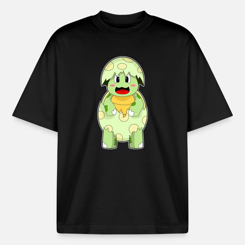Turtle Eggshell - Boxy Heavyweight Unisex Organic T-Shirt by Stanley/Stella - black