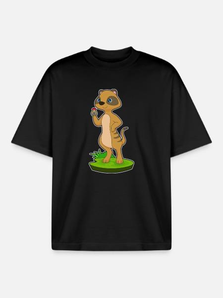 Erdmännchen Ring - Boxy Heavyweight Unisex Organic T-Shirt von Stanley/Stella - Schwarz