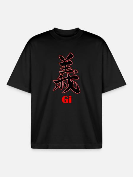 Bushido Gi – Honor and Justice - Boxy Heavyweight Unisex Organic T-Shirt by Stanley/Stella - black