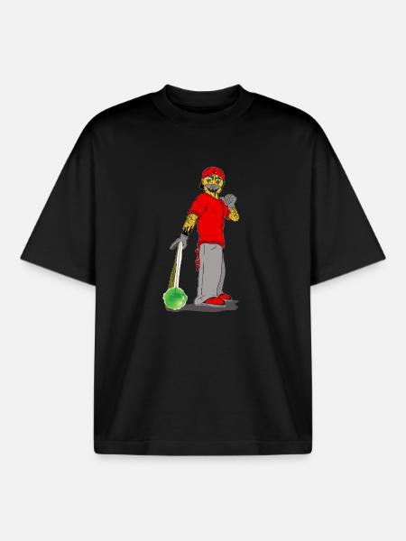 Clown with Sweets - Boxy Heavyweight Unisex Organic T-Shirt von Stanley/Stella - Schwarz