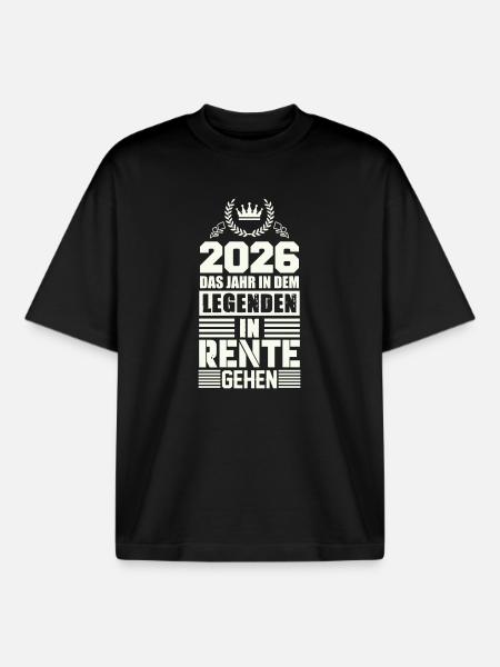 Legends to retire in 2026 - Boxy Heavyweight Unisex Organic T-Shirt by Stanley/Stella - black