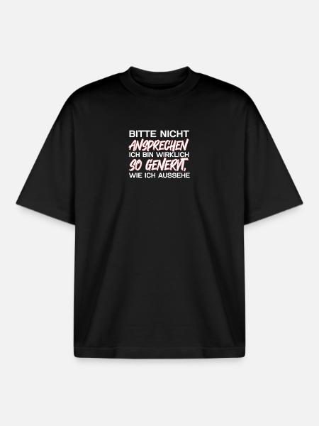 Bitte Nicht Ansprechen - Boxy Heavyweight Unisex Organic T-Shirt von Stanley/Stella - Schwarz