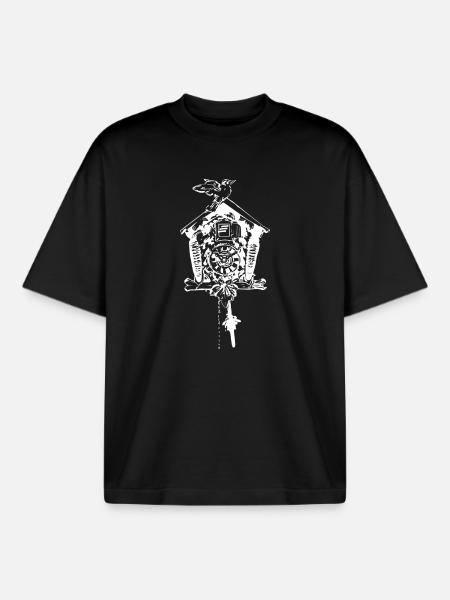 Kuckucksuhr white - Boxy Heavyweight Unisex Organic T-Shirt von Stanley/Stella - Schwarz