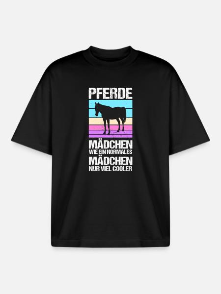Reiten Pferdeliebhaber Reiterhof Pferde - Boxy Heavyweight Unisex Organic T-Shirt von Stanley/Stella - Schwarz