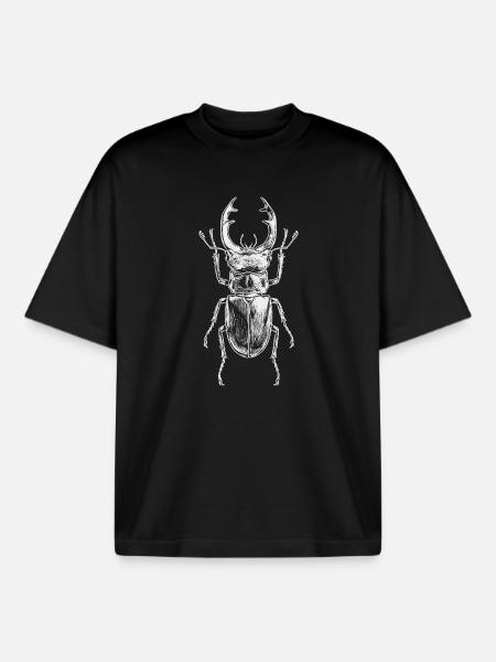 Big Insect design - Boxy Heavyweight Unisex Organic T-Shirt by Stanley/Stella - black
