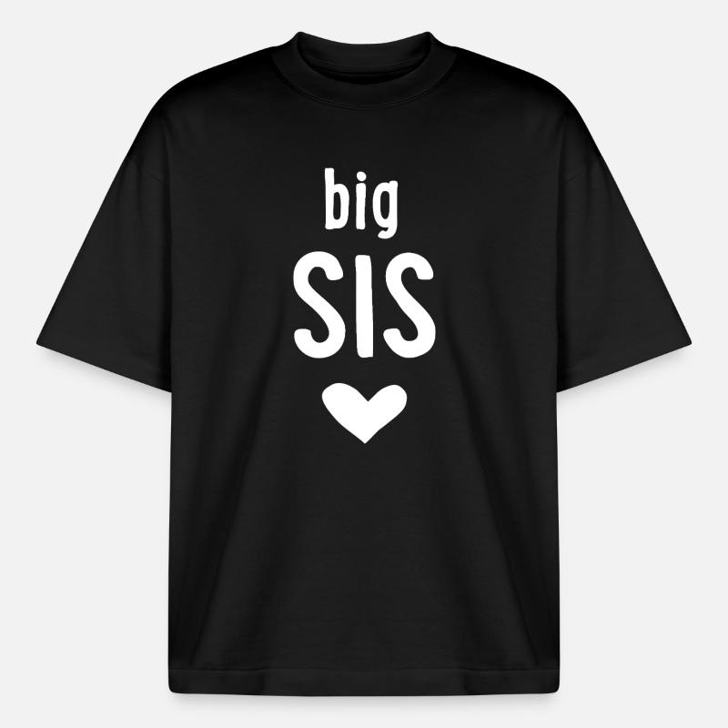 big sis - Heavyweight Boxy Unisex T-Shirt by Stanley/Stella - black