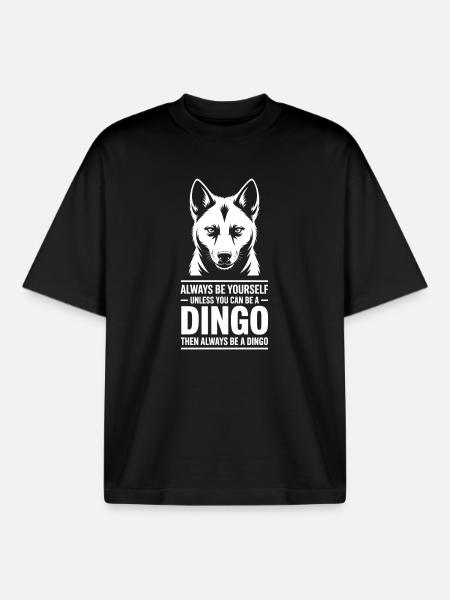 Dingo Sayings Dingos Funny Dingo Gift - Boxy Heavyweight Unisex Organic T-Shirt by Stanley/Stella - black