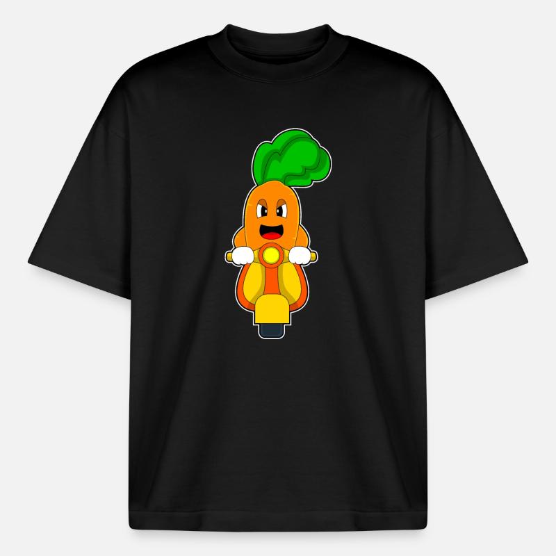 Karotte Motorroller - Boxy Heavyweight Unisex Organic T-Shirt von Stanley/Stella - Schwarz