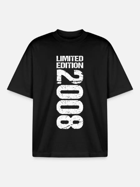 18e anniversaire 2008 Édition limitée - T-shirt unisexe boxy épais biologique Stanley/Stella - noir