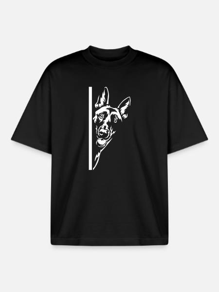 Malinois Head "Black Edition" - Boxy Heavyweight Unisex Organic T-Shirt by Stanley/Stella - black