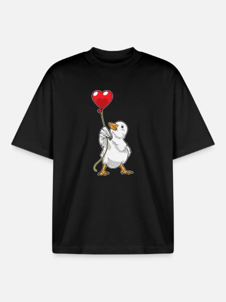 Ballon canard - T-shirt unisexe boxy épais biologique Stanley/Stella - noir