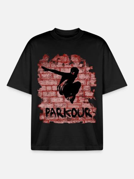 Parkour - Boxy Heavyweight Unisex Organic T-Shirt von Stanley/Stella - Schwarz