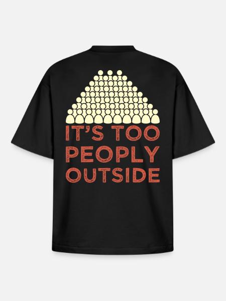 Introvert - Boxy Heavyweight Unisex Organic T-Shirt by Stanley/Stella - black