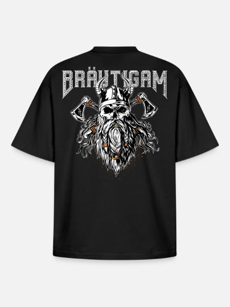 Bräutigam Wikinger Stil - Boxy Heavyweight Unisex Organic T-Shirt von Stanley/Stella - Schwarz