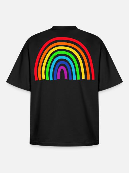 Regenbogen bunt - Boxy Heavyweight Unisex Organic T-Shirt von Stanley/Stella - Schwarz