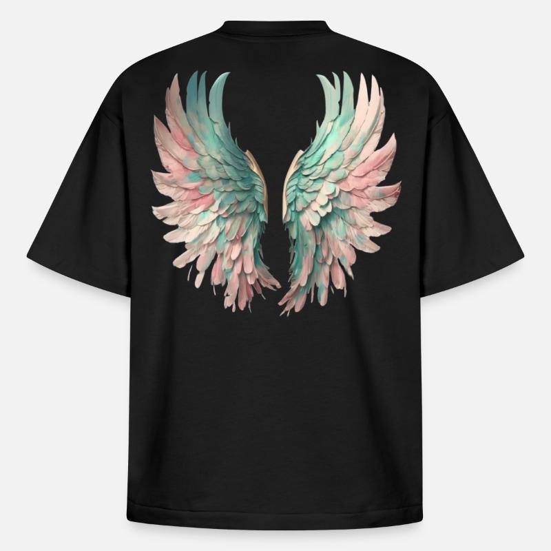 Ätherische Pastellflügel - Boxy Heavyweight Unisex Organic T-Shirt von Stanley/Stella - Schwarz