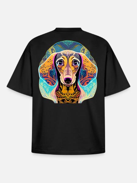 Teckel - T-shirt unisexe boxy épais biologique Stanley/Stella - noir
