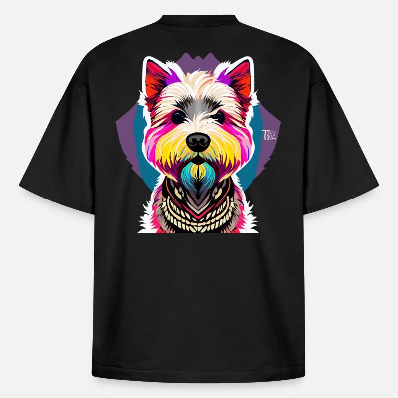 West Highland Terrier - Boxy Heavyweight Unisex Organic T-Shirt von Stanley/Stella - Schwarz