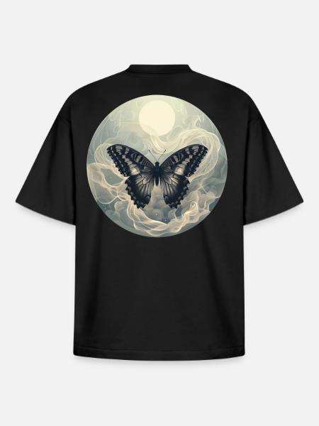 Tonalité papillon - T-shirt unisexe boxy épais biologique Stanley/Stella - noir