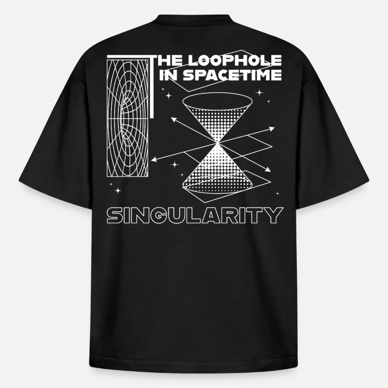 Singularity in the space-time hole - Boxy Heavyweight Unisex Organic T-Shirt by Stanley/Stella - black