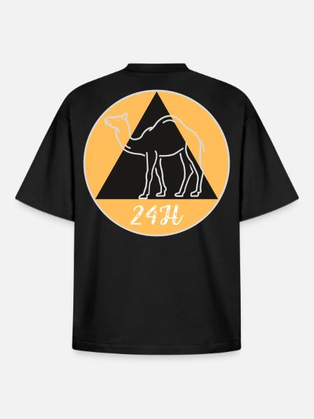 Geometic Camel on Black Background - Boxy Heavyweight Unisex Organic T-Shirt by Stanley/Stella - black