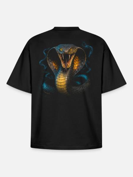 King Kobra - Boxy Heavyweight Unisex Organic T-Shirt von Stanley/Stella - Schwarz