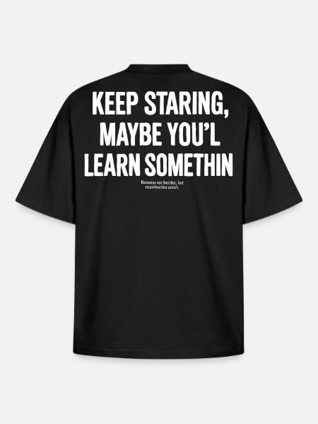 Keep staring - Boxy Heavyweight Unisex Organic T-Shirt by Stanley/Stella - black
