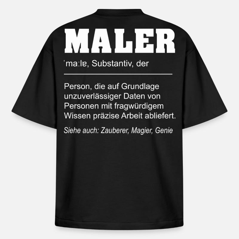 Funny Definition Painter Profession - Boxy Heavyweight Unisex Organic T-Shirt by Stanley/Stella - black