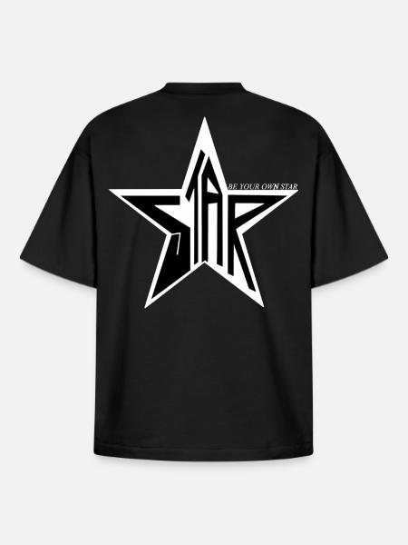STAR - BE YOUR OWN STAR ⭐️💫✨ - Boxy Heavyweight Unisex Organic T-Shirt by Stanley/Stella - black