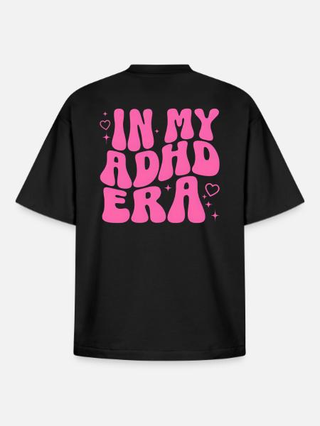 ADHD Design Selfcare Mental Health Mindfulness - Boxy Heavyweight Unisex Organic T-Shirt by Stanley/Stella - black