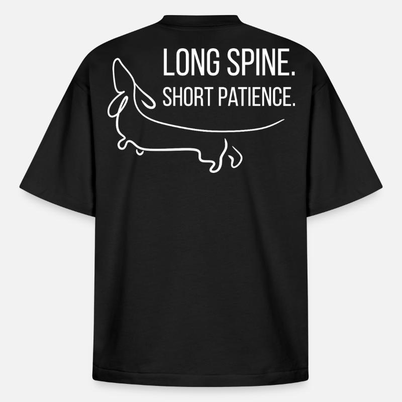 Kurzbeinig. Dickköpfig. Dackel. - Boxy Heavyweight Unisex Organic T-Shirt von Stanley/Stella - Schwarz