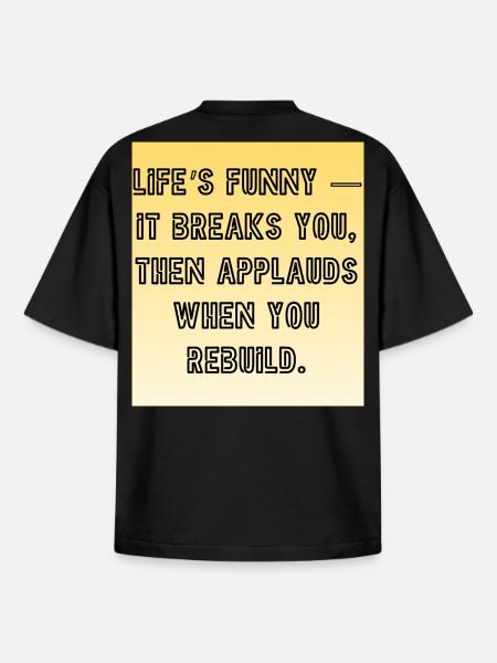 Resilience Anthem: Break and Rebuild - Boxy Heavyweight Unisex Organic T-Shirt by Stanley/Stella - black