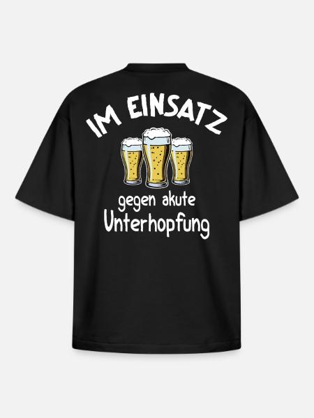 Underhopping Insert – Waitress Bartender Beer - Boxy Heavyweight Unisex Organic T-Shirt by Stanley/Stella - black