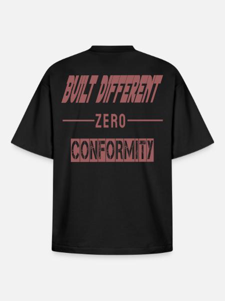 Anders gebaut | Zero Conformity Hoodie - Boxy Heavyweight Unisex Organic T-Shirt von Stanley/Stella - Schwarz